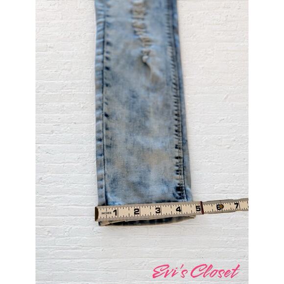 BAMBOO Jeans Distressed 7 8 Skinny With Rhinestones Light Weight Skinny Legs - Picture 14 of 14
